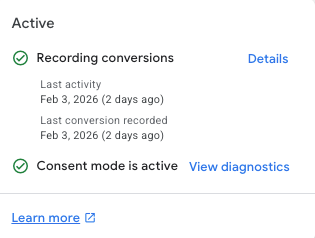 Recording conversions in Google Ads