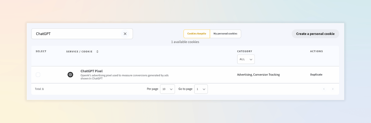 ChatGPT vendor DB