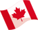 The red and white Canadian flag with a maple leaf