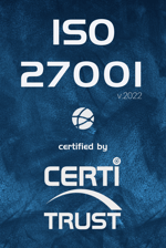 ISO 27001 v.2022, certifié par CERTI TRUST