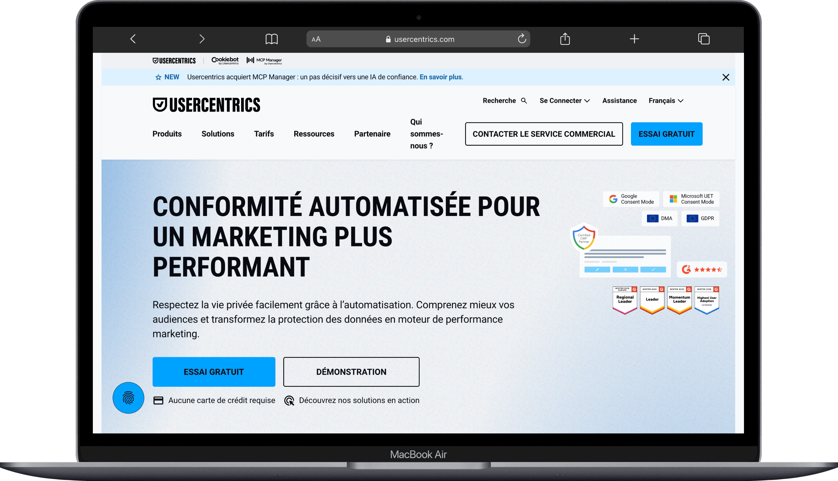 Site de Usercentrics