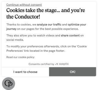 Opera de Paris Cookie banner