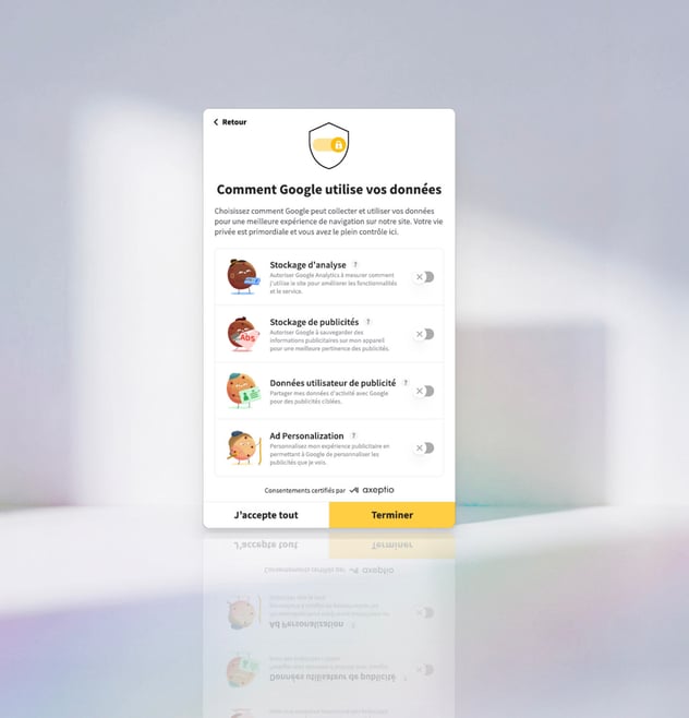 Consent Mode v2 de Google avec Axeptio