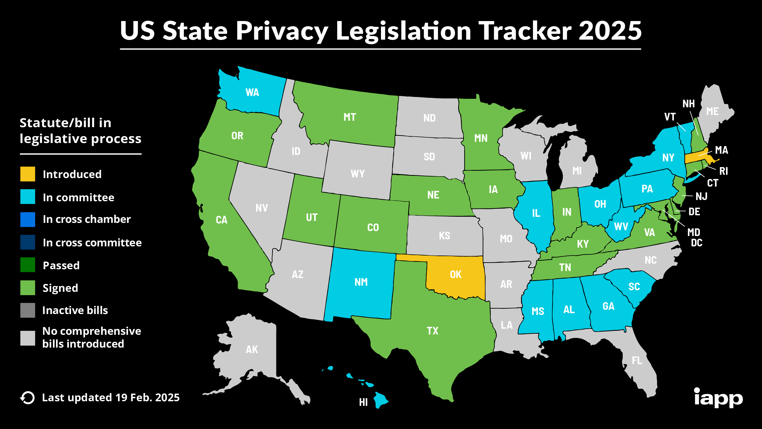 US State Privacy Legislation Map