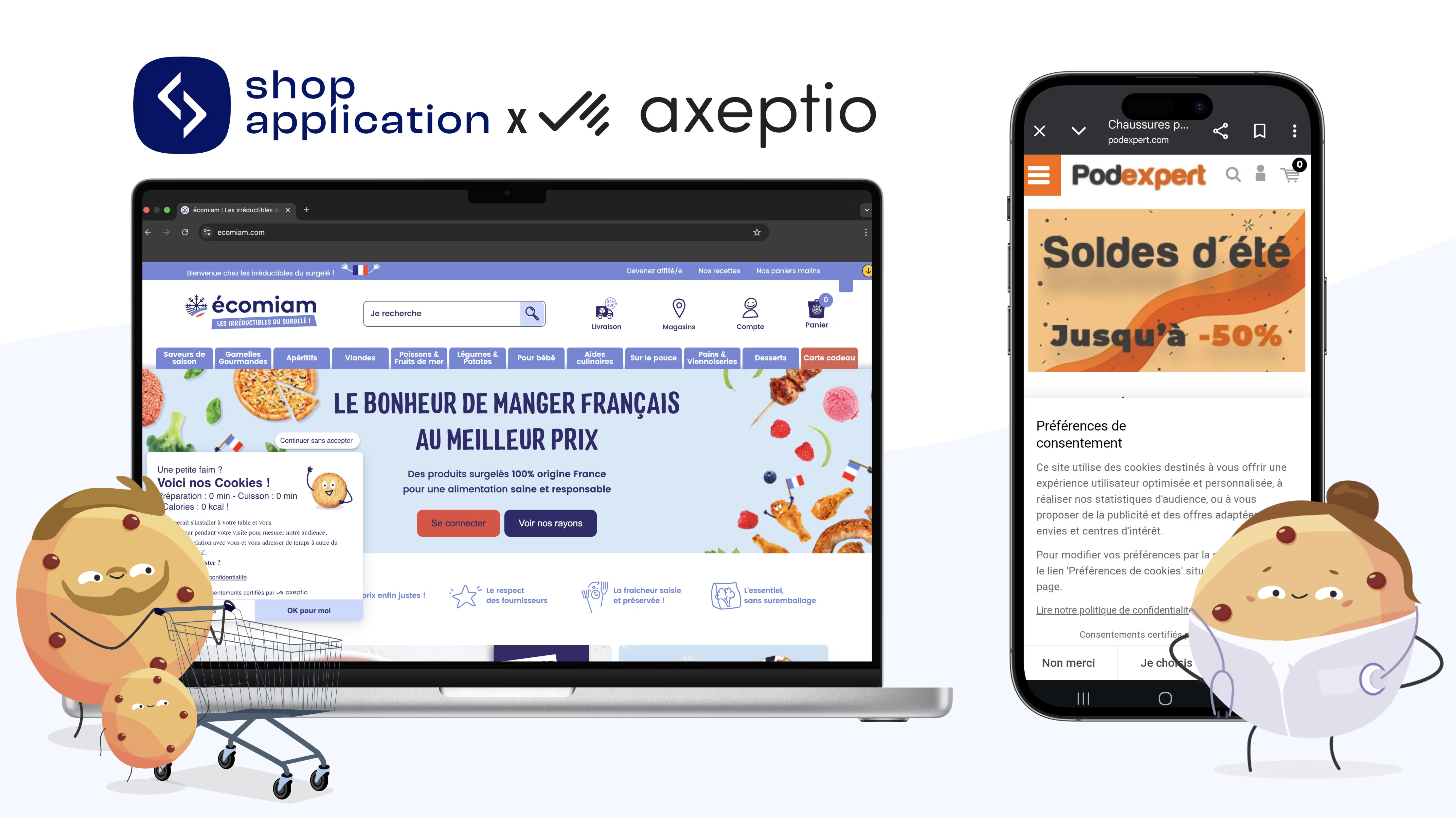 Shop Application x Axeptio: une collaboration au service des PME pour un site e-commerce conforme sans compromis sur l’UX