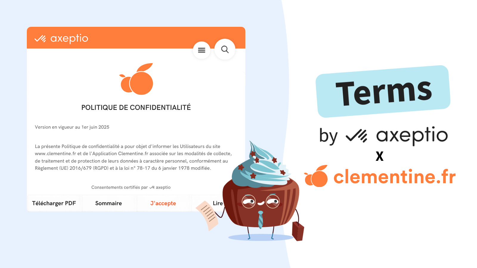 Clementine.fr encadre la gestion et la traçabilité de ses documents contractuels avec Terms by Axeptio