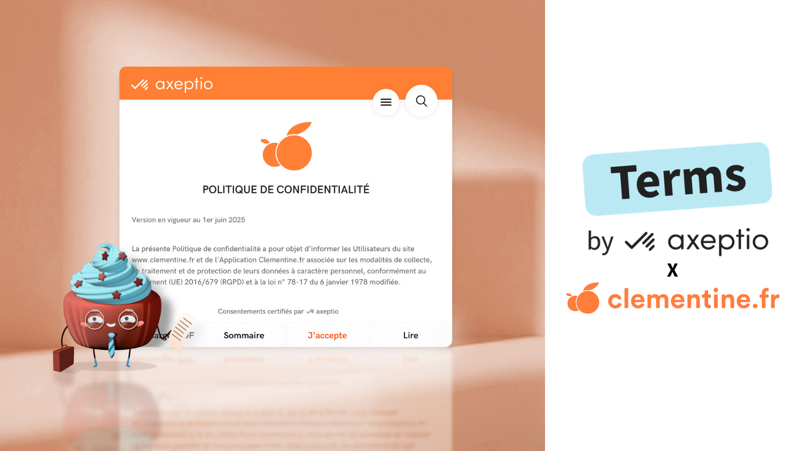 Clementine.fr encadre la gestion et la traçabilité de ses documents contractuels avec Terms by Axeptio